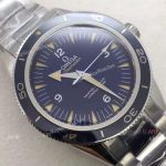 Swiss Omega Seamaster Stainless Steel Bracelet Blue Dial Watch